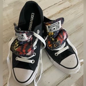 Converse All-Star Double tongue black/butterfly